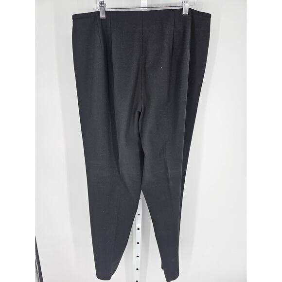 Smooth Women's Black Hidden Zipper Front Pull-On Straight Leg Pant Size 16W - Picture 4 of 4